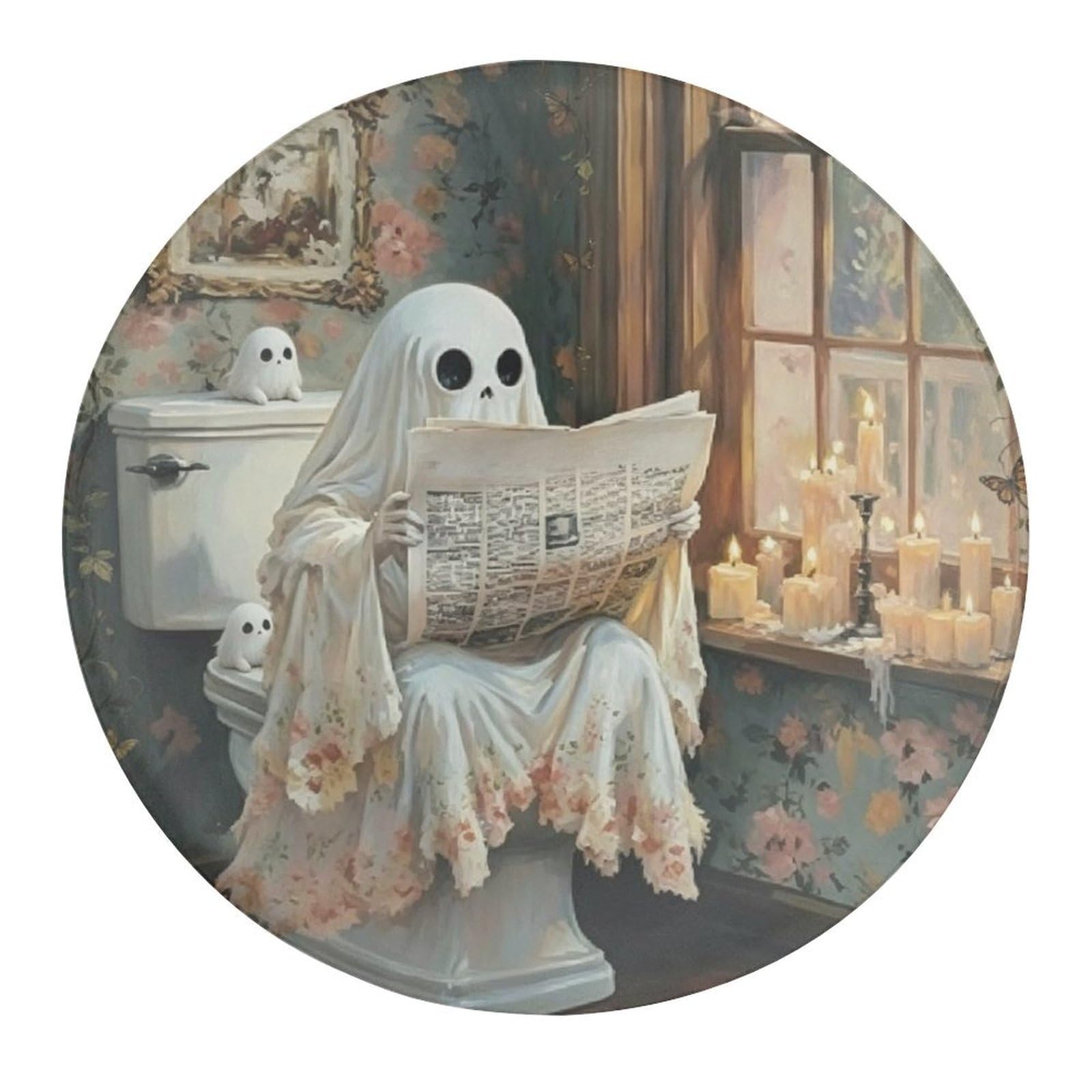 Fekiloot Style Ghost Halloween Refrigerator Magnet Fridge Magnet4 Pcs