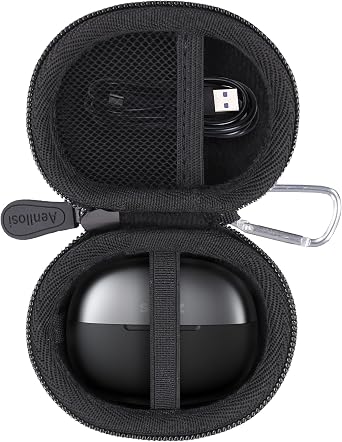 Aenllosi Hard Case for SHOKZ OpenDots ONE - Open-Ear Headphones, Black