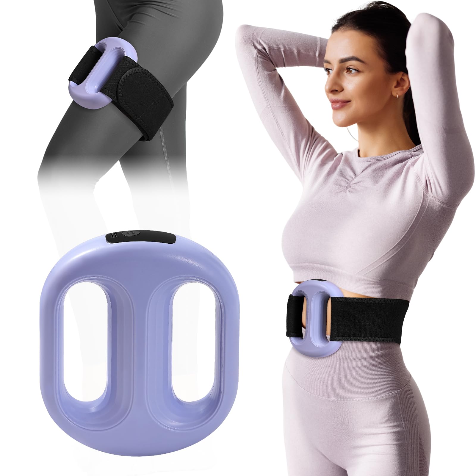 BoxactionsS Vibration Plate for Lymphatic Drainage & Weight Loss - Portable Cordless Handheld Massager with 8 Levels, Mini Full-Body Fascia Ring with