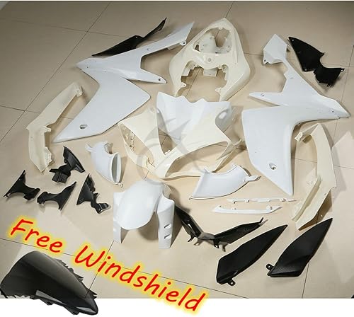 Miniatura 8 de XFMT Juego de carenado de carenado de plástico ABS blanco sin pintar para motocicleta, compatible con YAMAHA YZF R6 YZF-R6 1998 1999 2000 2001 2002