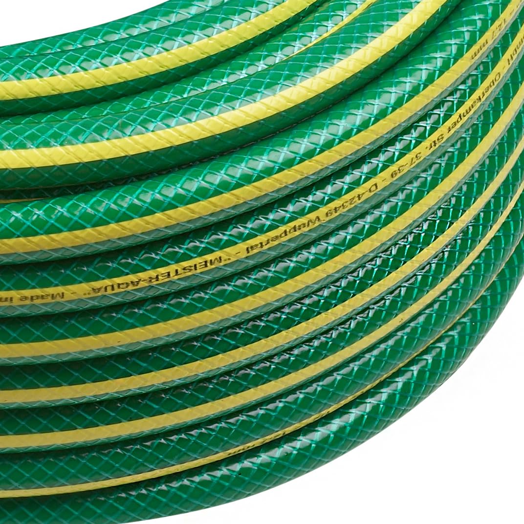 Meister Tubo in tessuto a croce, 12,7 mm – 40 m di lunghezza – per irrigazione di piccole superfici – Resistente ai graffi e all'abrasione – Resistente ai raggi UV tubo da giardino in primo PVC, tubo