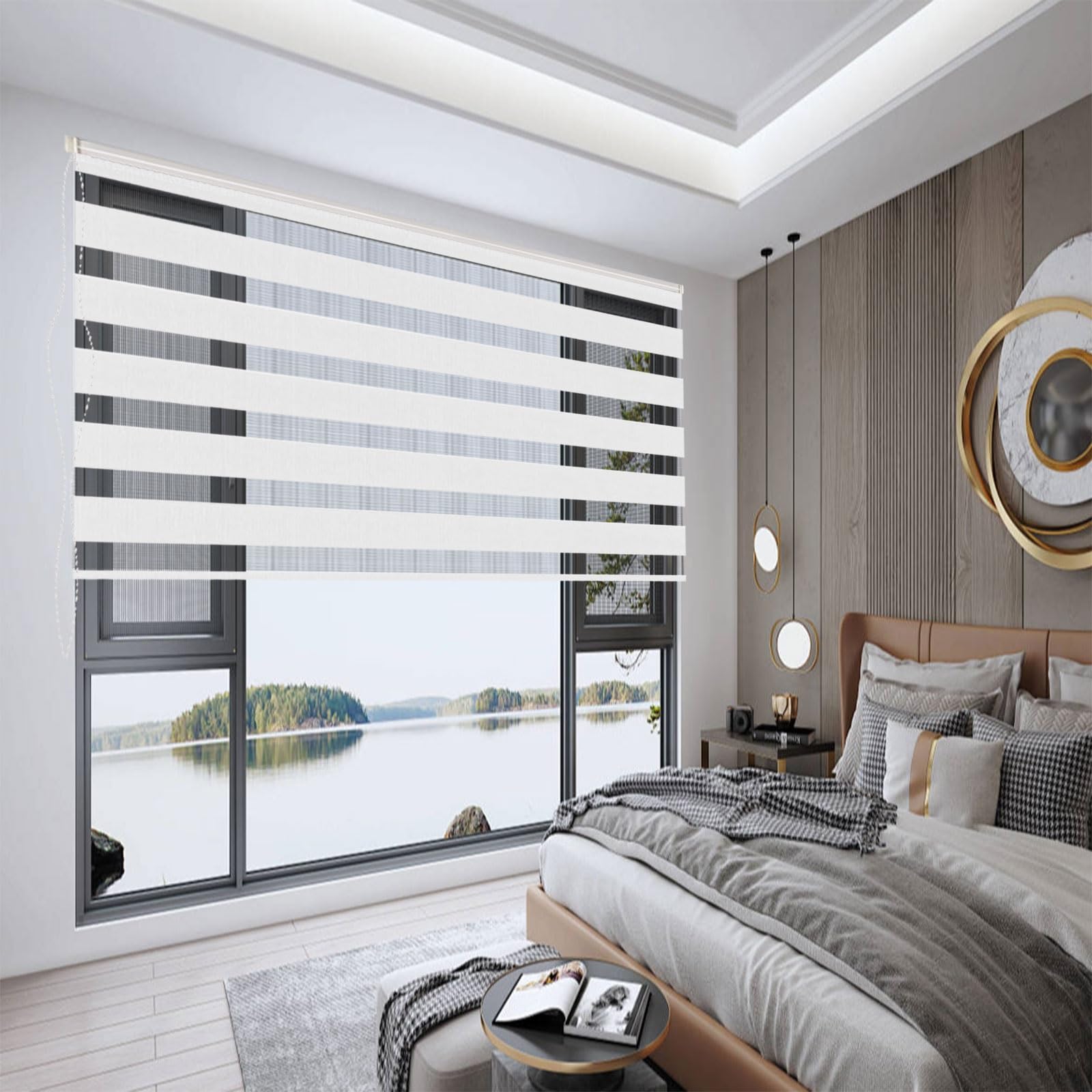 Blackout Roller Blinds 70 x 200 cm UV Protection Light Filtering Windows Blinds Easyblinds Easy to Install Fittings Included for Windows Room Darkening, White