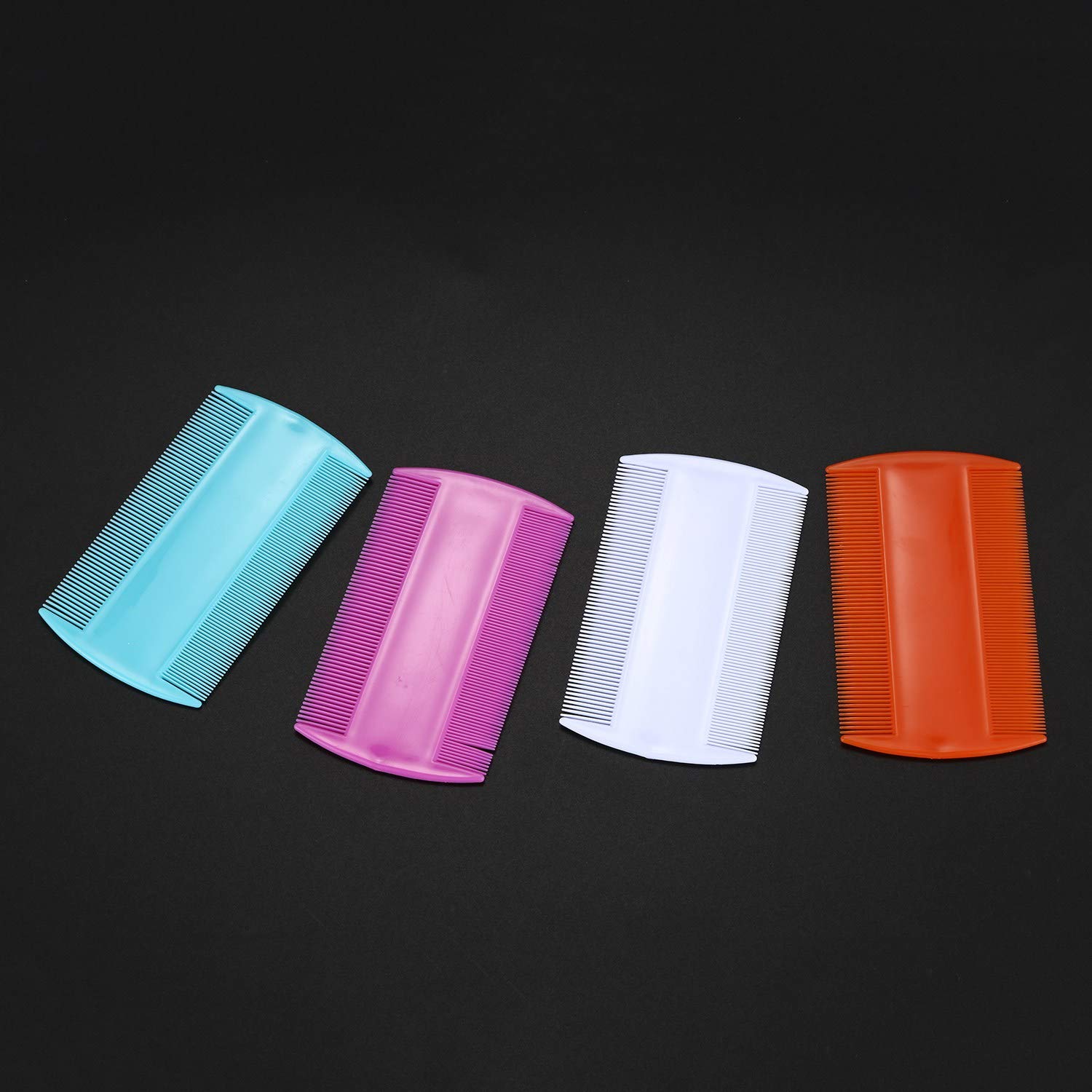 TsoLay 4Pcs Peignes à Poux Aux Puces, Peignes à Puces pour Animaux de Compagnie à Double Face, Chat Chien Toilettage Peignes à Cheveux à Dents Fines