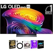 LG C6 Series 4K OLED Smart TV webOS AI Processor Dolby Vision HDR 120Hz Gaming Ready WiFi Bluetooth HDMI Cable Streaming Bundle CPS Protection Plan 65