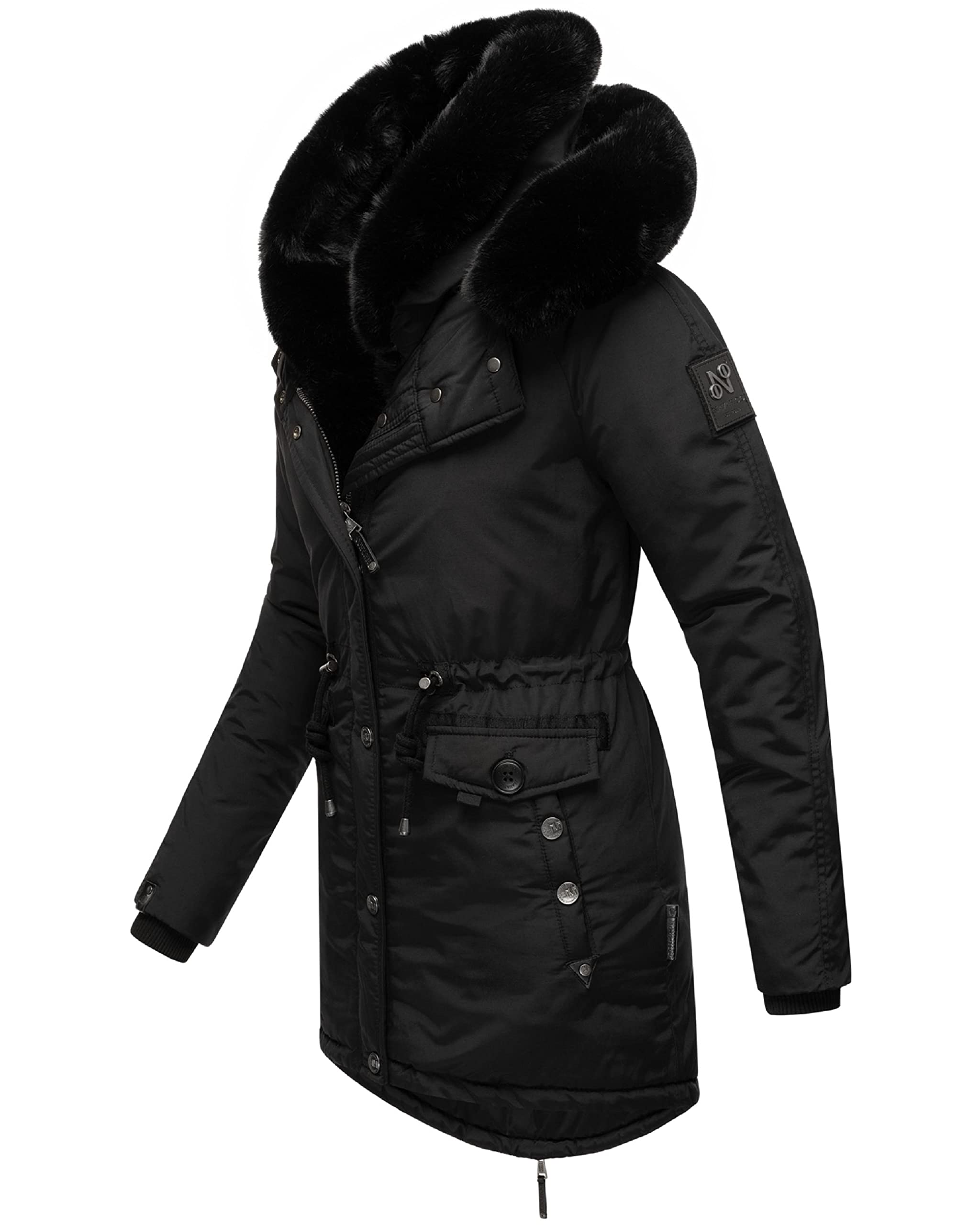 Navahoo | Sweety Deluxe Wintermantel – Damen, Schwarz