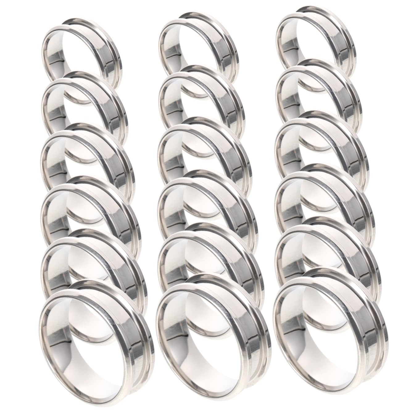 Bague acier inoxydable 8 mm de qualité supérieure à surface lisse polie pour alliance de luxe