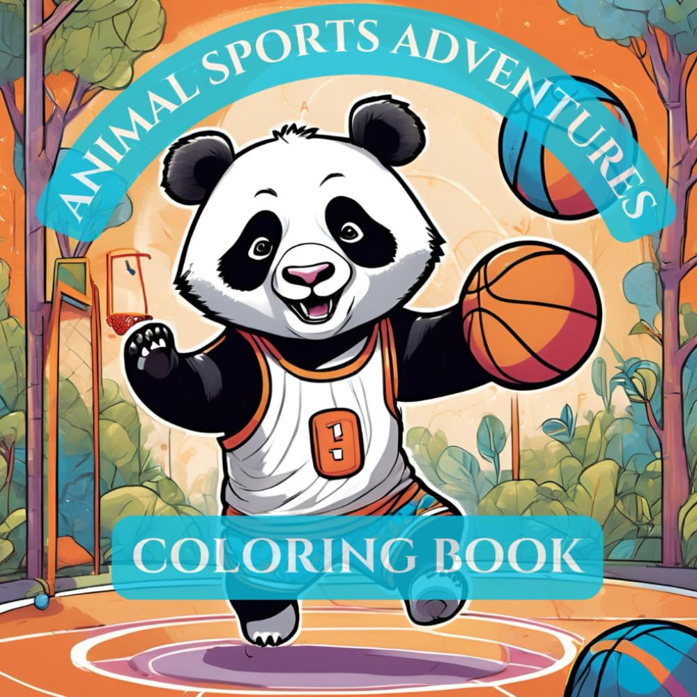 Animal Sports Adventure Coloring Book is a fun and engaging coloring book for kids: intricate patterns that encourage creativity and fine motor skills.