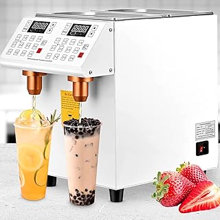 10L Automatic Fructose Dispenser Electric Commercial Syrup Dispenser Machine w/Double Fructose Outlet, 2.64Gal 750W