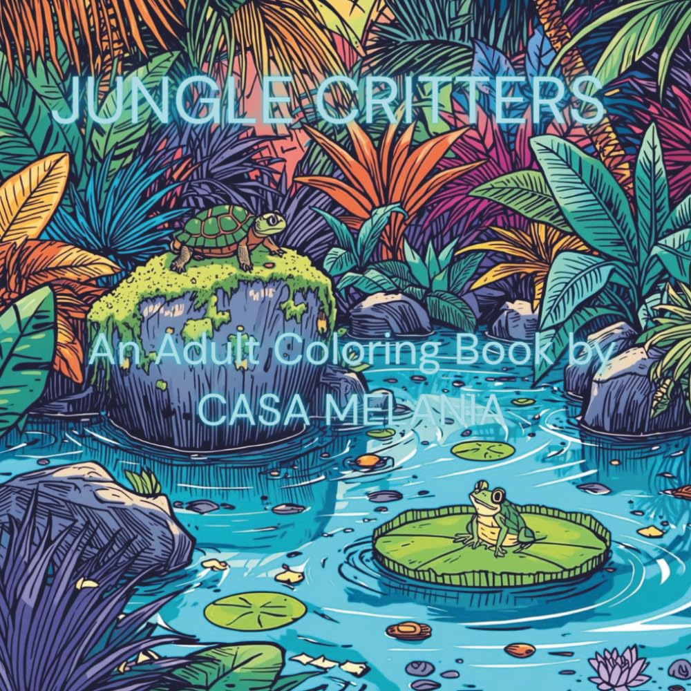 JUNGLE CRITTERS: An Adult Coloring Book by CASA MELANIA