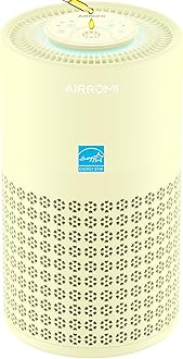 Air Purifier for Bedroom with HEPA Fet Filters, Pet Air Purifiers for Home Cat Pee Smell, Covers Up to 990Ft², Quiet 360° intake Air Cleaner for Allergies Dust Smoke Odor A2001 Yellow