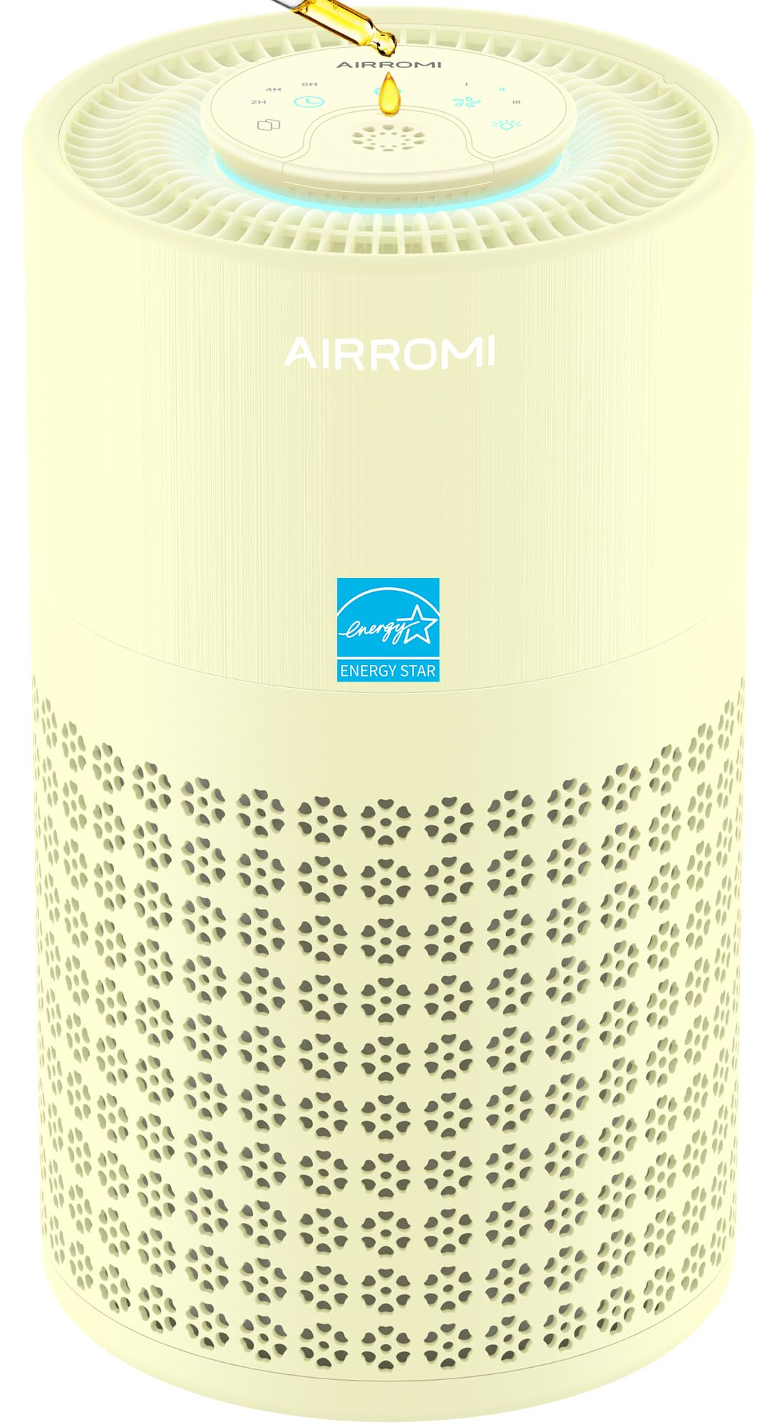 Air Purifier for Bedroom with HEPA Fet Filters, Pet Air Purifiers for Home Cat Pee Smell, Covers Up to 990Ft², Quiet 360° intake Air Cleaner for Allergies Dust Smoke Odor A2001 Yellow