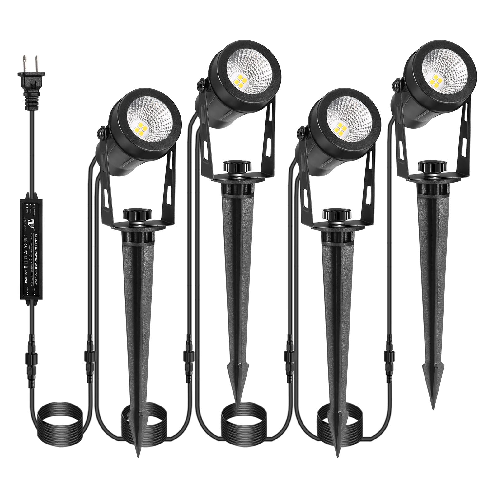 Lightning　4冊 IRISECO Outdoor Landscape Lighting, 4 Pack LED Outdoor Spot