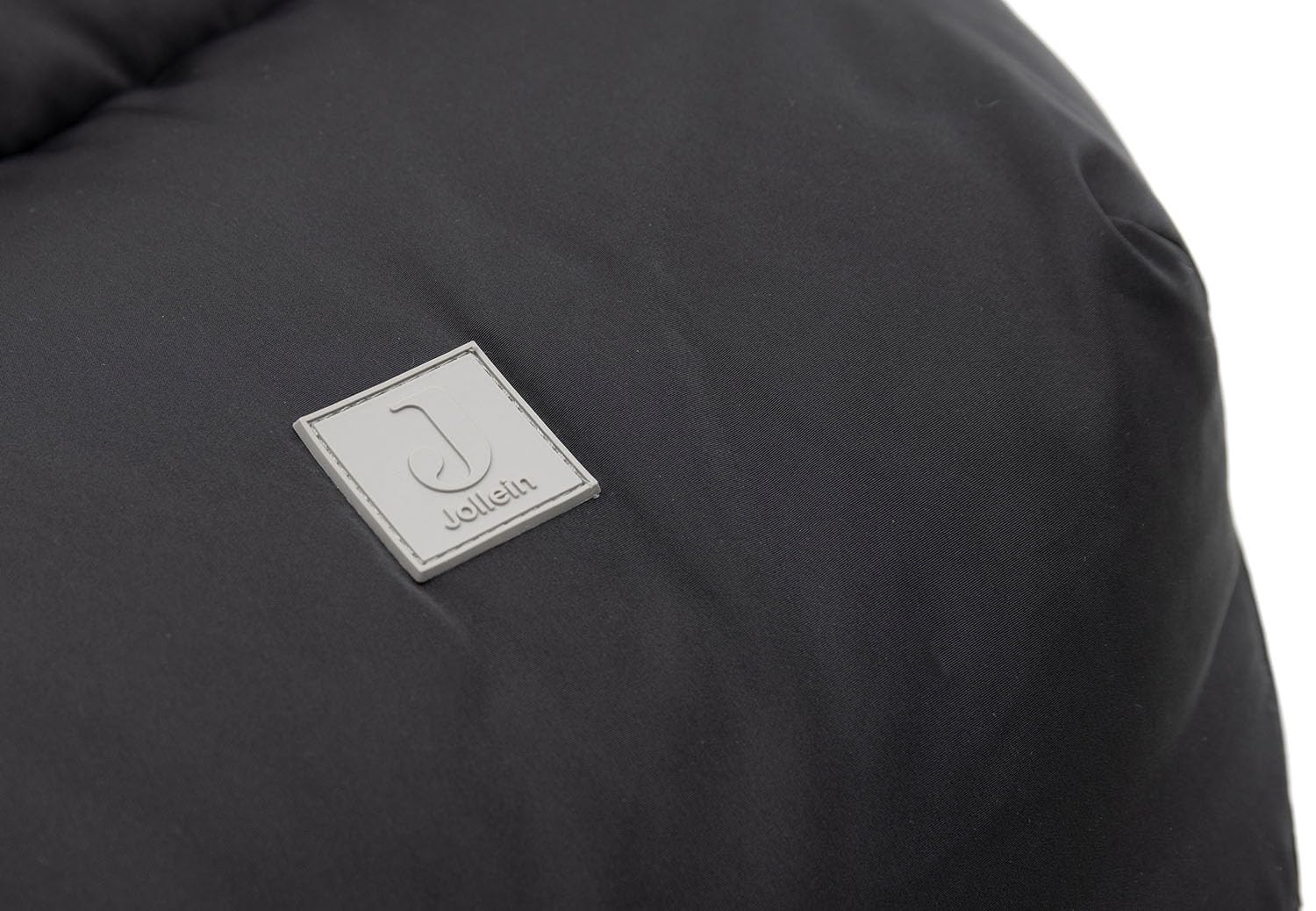 Jollein Fußsack Black - Für Buggy und Kinderwagen - Für 3-Punkt- und 5-Punkt-Gurt - Mit Teddy Gefütterter Fußsack Kinderwagen - Wasserabweisend - Schwarz