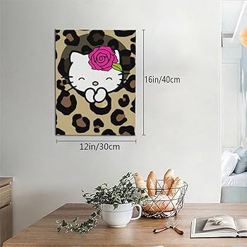 Amazon.co.jp: ハローキティ ヒョウ柄(1) パネル ポスタシー アート