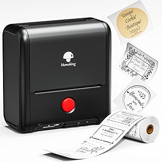 Label Maker - M200 3 Inch Thermal Label Printer Machine Wireless Thermal Cube Label Maker with Tape Portable Sticker Maker for Barcode, Small Business, Support with Phones & PC - Black