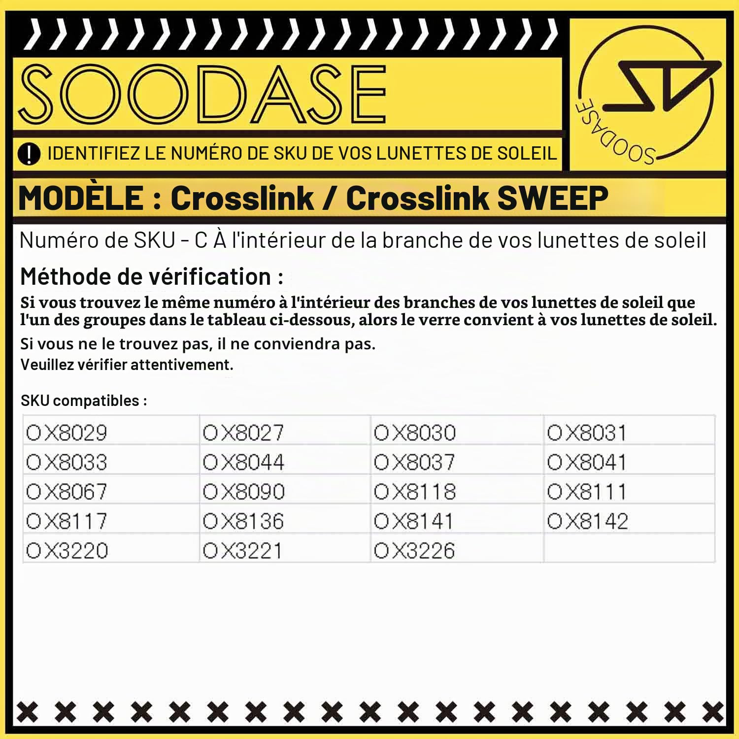 Jambes de lunettes de remplacement For Oakley Crosslink Monture de lunettes