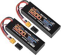 Vista 2 de Batería Lipo 2S 7.4V 5200mAh 35C W XT60 Plug + Adaptador 2-Cell (2) Compatible con Traxxas Slash 4x4 4WD 2WD Stampede Rustler E-Revo E-Maxx Spartan