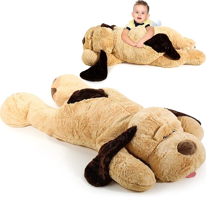HyDren 55 Inch Giant Puppy Dog Stuffed Animal Large Plush Dog Pillow Soft Stuffed