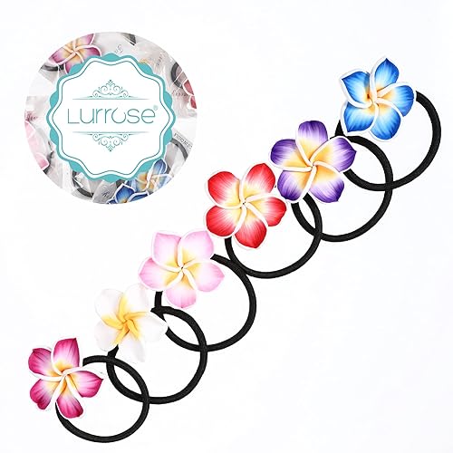 Miniatura 9 de 12 bandas para el pelo de flores para niñas, lazos para el cabello, decoración de plumeria, accesorios para el cabello, accesorios para el cabello,