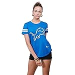 Ultra Game NFL Official Women\'s Super Soft Mesh Jersey T-Shirt, Detroit Lions, Team Color, X-Large