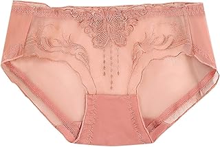 Ropa interior de alto valor estético, pantalones triangulares de malla con exquisito bordado de encaje, cintura baja, ropa interior de esquí para mujer