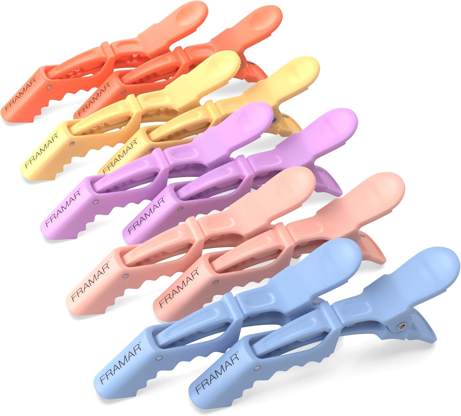 Lot De 6 Pinces à Cheveux Blanches - 8x4 Cm - Parfaites Pour Coiffeurs Ou Usage Quotidien