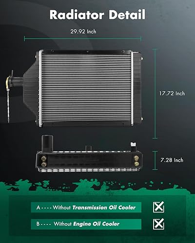 Vista 811 de SCITOO Reemplazo completo del radiador de aluminio para 1993-1998 para Toyota para T100 2.7L 3.0L 3.4L 2090 Radiador