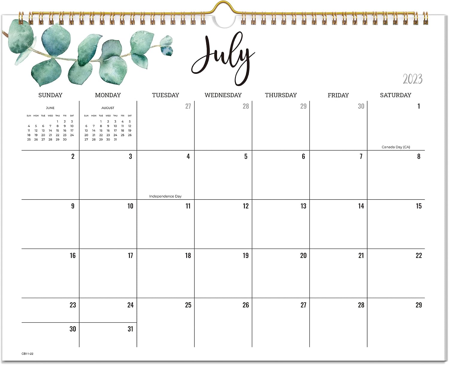 Cabbrix 2023-2024 Wall Calendar, 18 Monthly Calendar Runs from Jul 2023 to Dec 2024, Home Schooling Planner for Famialy and School, Wirebound,15 x 12 Inches