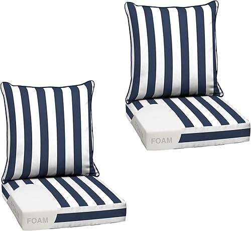 Miniatura 115 de Arden Selections Juego de cojines profundos para exteriores, 24 x 24 pulgadas, resistente al clima, a prueba de lluvia, resistente a la decoloración