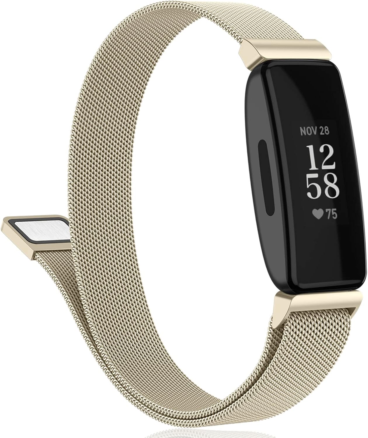 Vancle für Fitbit Inspire 2 Armband Damen Herren,Metall Mesh Edelstahl
