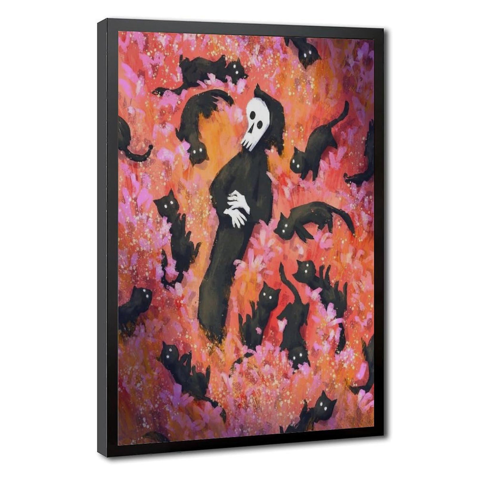Bareronor Ghosts And Cats Funny (9) Canvas Poster Bedroom Decor Landscape Office Room Decor Gift 24" L X 36" W