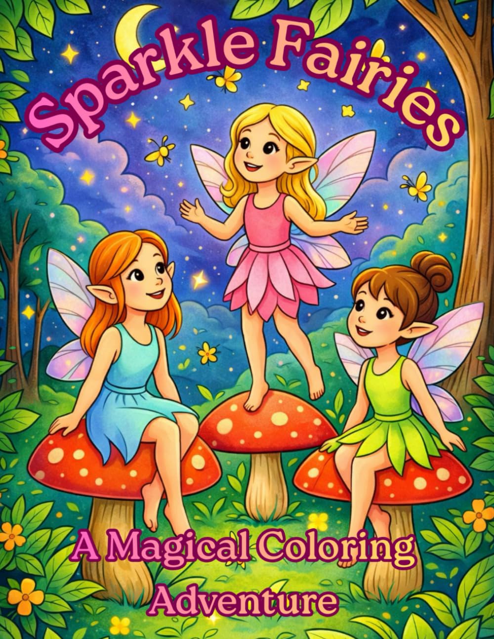 Sparkle Fairies: A Magical Coloring Adventure