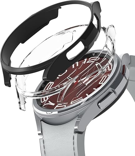 Miniatura 10 de Ringke Funda delgada material antiamarilleopaquete de 2 compatible con Samsung Galaxy Watch 6 Classic (1.772 pulgadas), funda transparente sólida