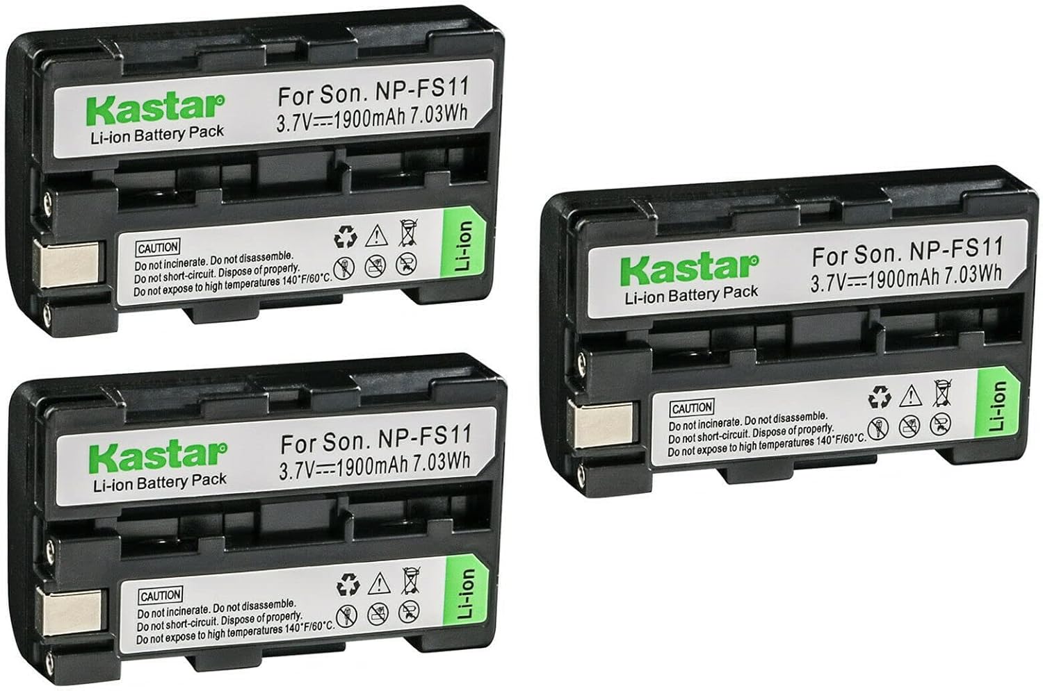 Kastar 4-Pack NP-FS11 Battery Replacement for Sony Cybershot DSC-F55, Cybershot DSC-F55V, Cybershot DSC-P1, Cybershot DSC-P20, Cybershot DSC-P30, Cybershot DSC-P50 Camera