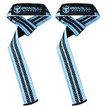 Lifting Wrist Straps for Weightlifting (1 Pair) - Padded Lifting Straps for Deadlifts, Powerlifting, Strength Training & Bodybuilding - Gym Straps for Men & Women (Cyan - No Padding)