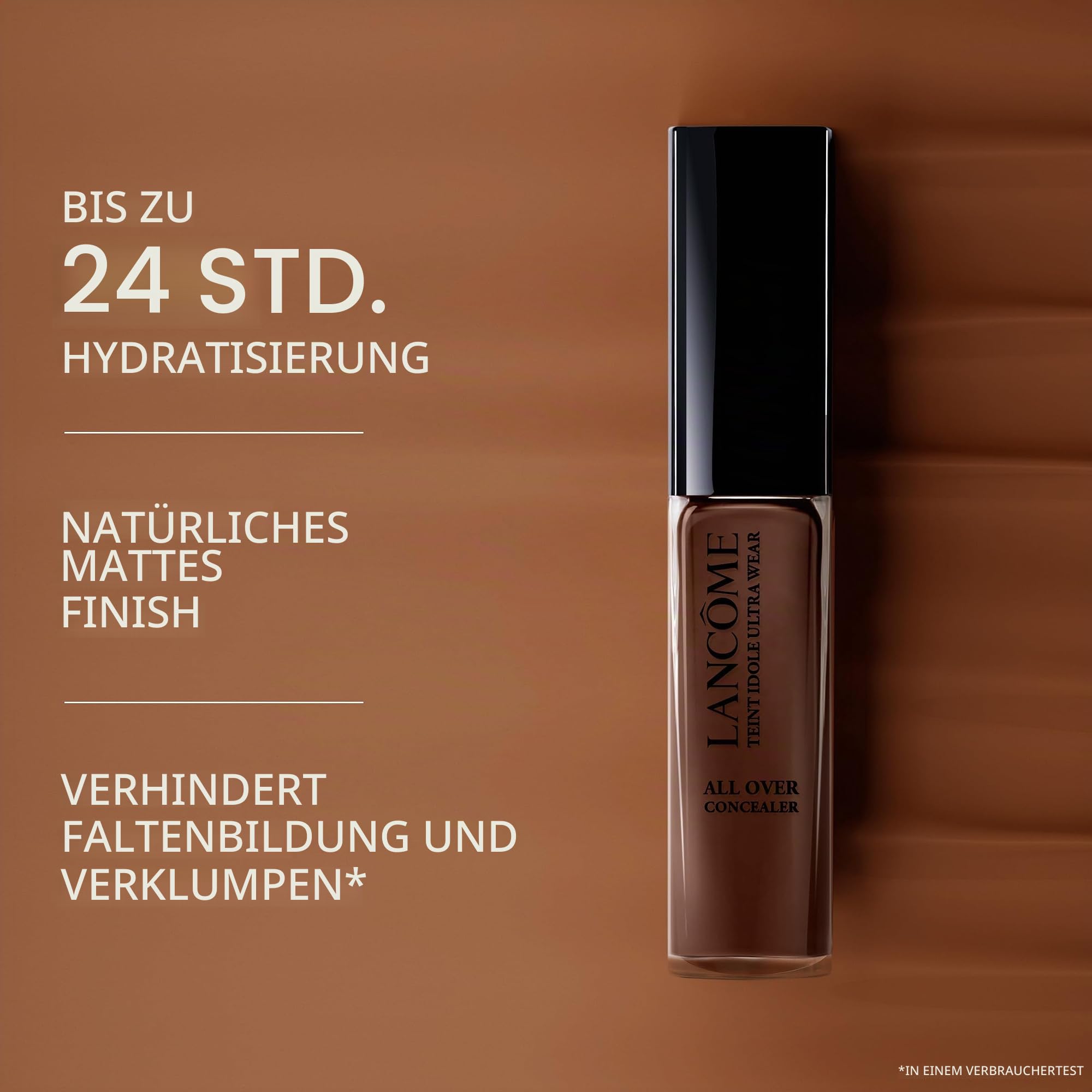 Lancôme Teint Idole Ultra Wear All Over Concealer 050 Beige Ambre, 2-in-1 Primer und Abdeckstift für alle Hauttypen, bis zu 24h Halt, für einen ebenmäßigen Teint, 15ml