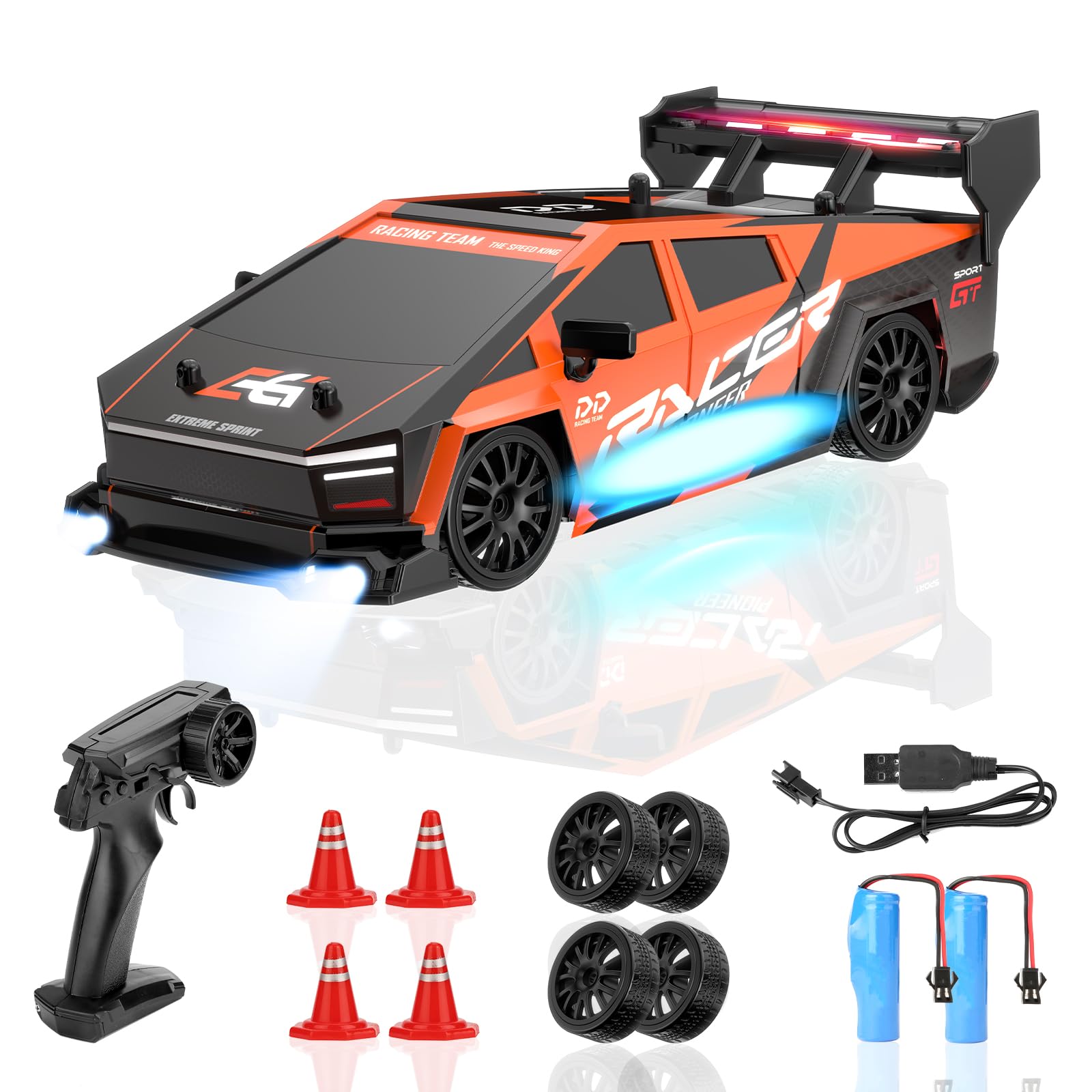 BIAOQINBO Coche de deriva teledirigido 1:24 RC Drift Car 1000 mAh