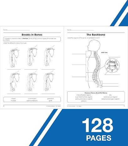 Carson Dellosa The 100+ Series: Human Body WorkbookGrades 5-8 Science Book, Human Anatomy, Bones, Muscles, Organs, the Nervous System, Health and Nutrition (128 pgs)
