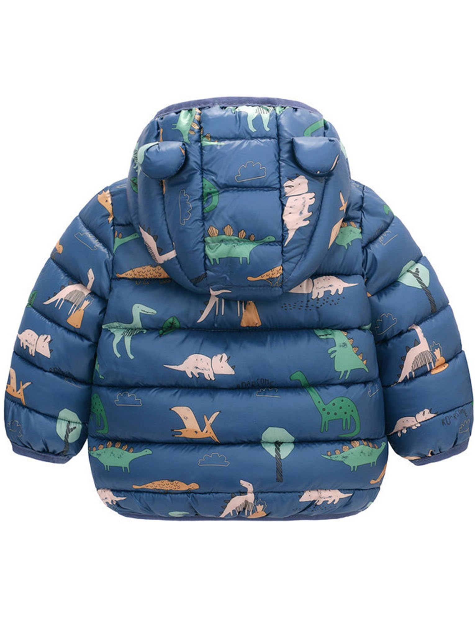 Happy Cherry Bébé Doudoune Manteaux à Capuche Garçons Duvet Blouson d'Hiver Manches Longues Filles Chaud Matelassé Veste de Neige Léger pour Enfant 9 Mois- 4 Ans