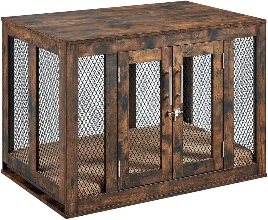 unipaws Furniture Dog Crate with Tray for Medium Dogs