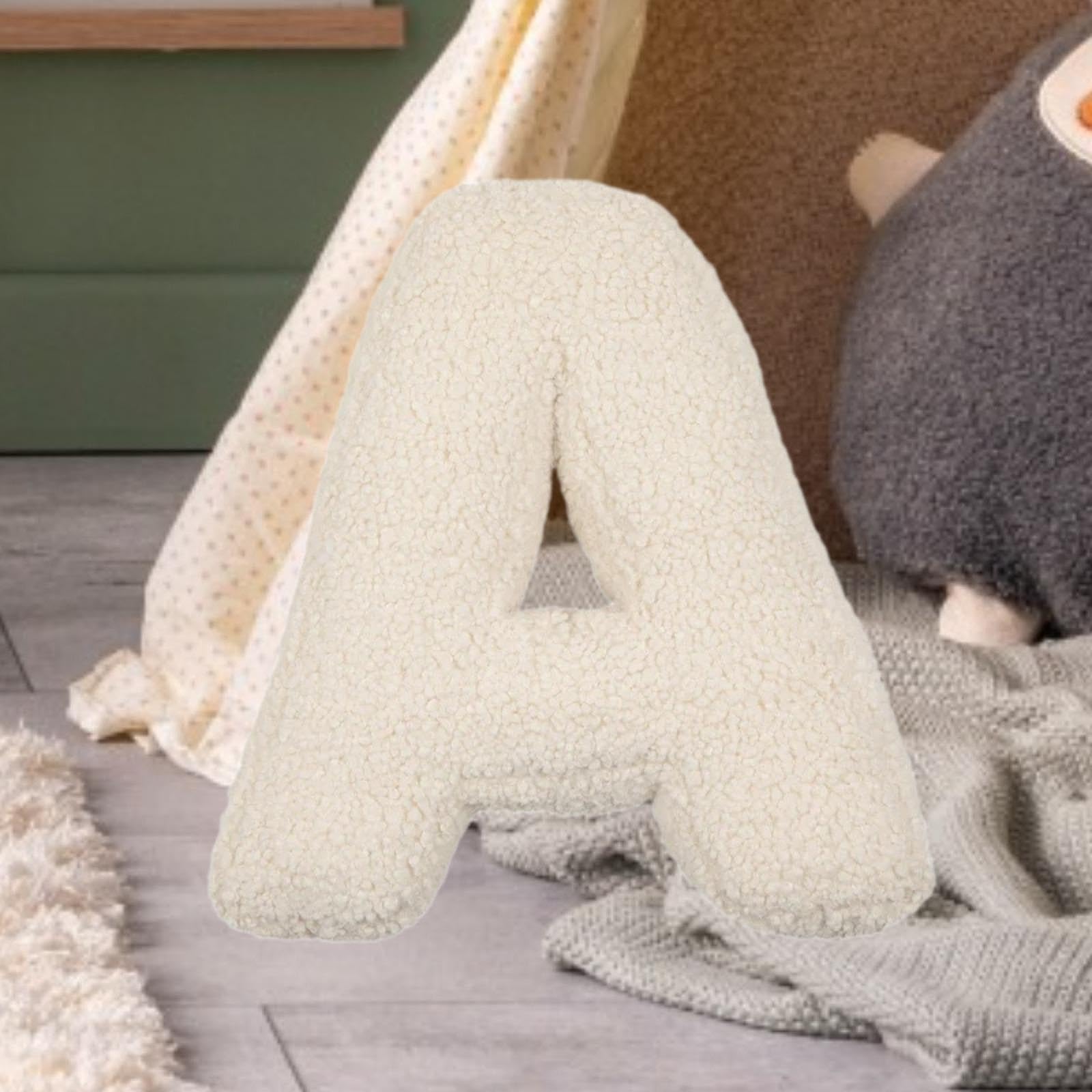 Milageto Cuscino di Peluche a Forma di Lettera, Regalo di Compleanno, Cuscino Decorativo da abbracciare, per Divano e Letto, a