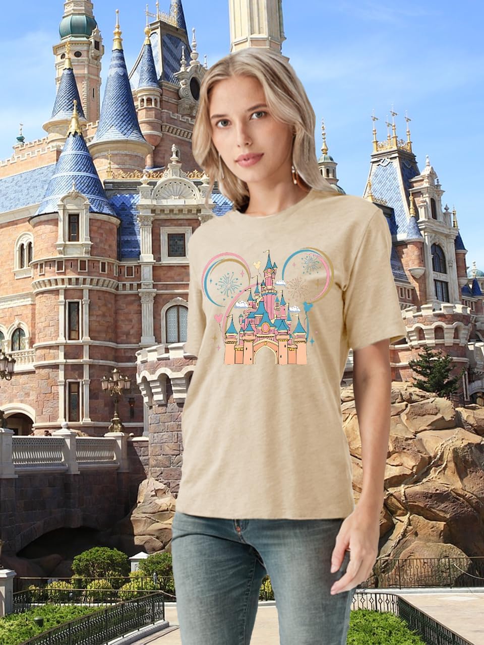 Magical Shirt for Women Magic Kingdom Castle Tshirt Women Casual Vacation Holiday Short Sleeve Tee Top - Image 4
