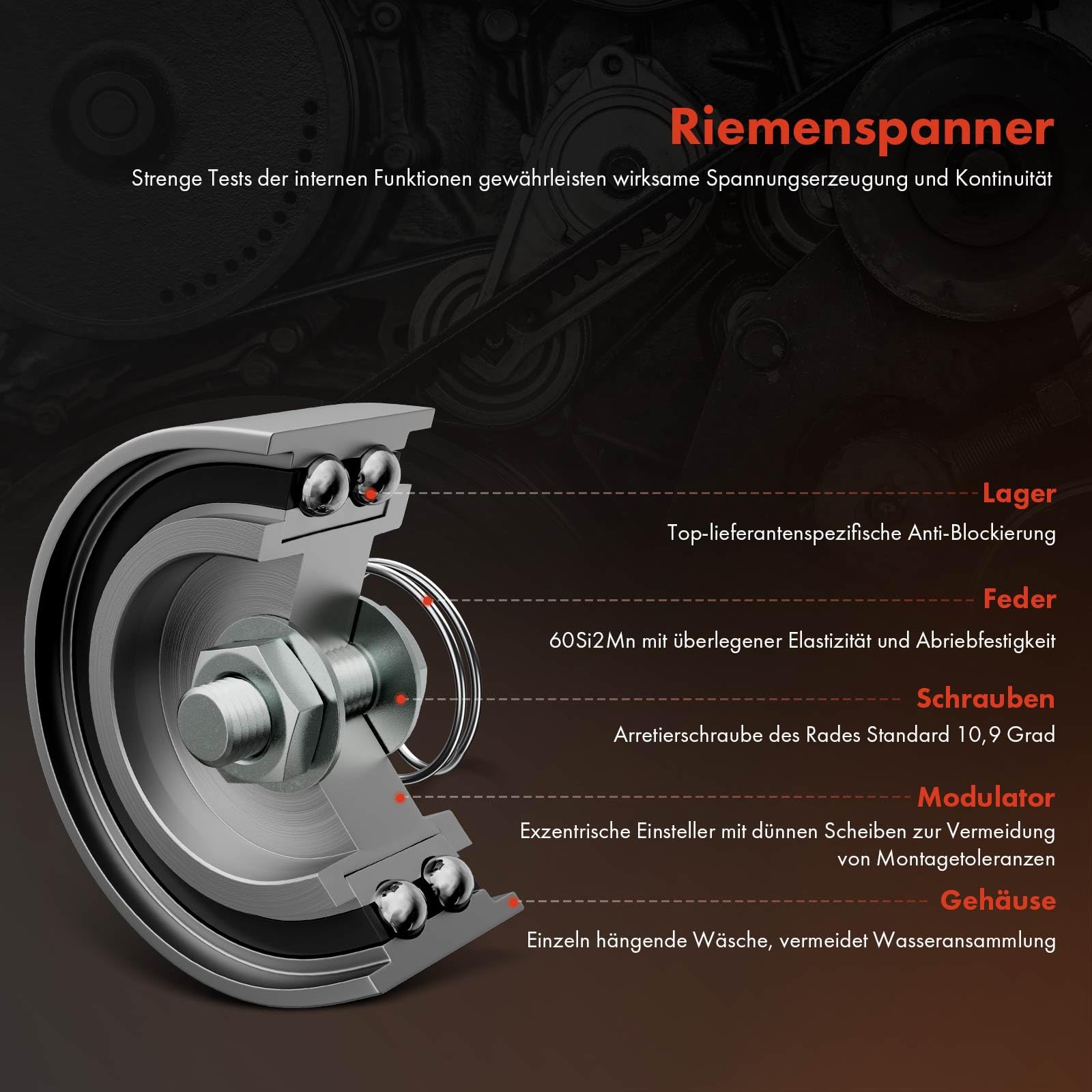 Frankberg Kit de correa de distribución para motor de gasolina | Compatible con: Clase C Modelo T S203, Clase E Modelo T S211, Clase E W211, Clase S V220 W220, CLK C209, SLK R171