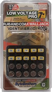 Triplett Byte Brothers RJ45 and Coax Outlet ID Kit for Triplett Low Voltage Pro Cable Testers LVPRO 20/30/30SR LVPRORJ45COAXID