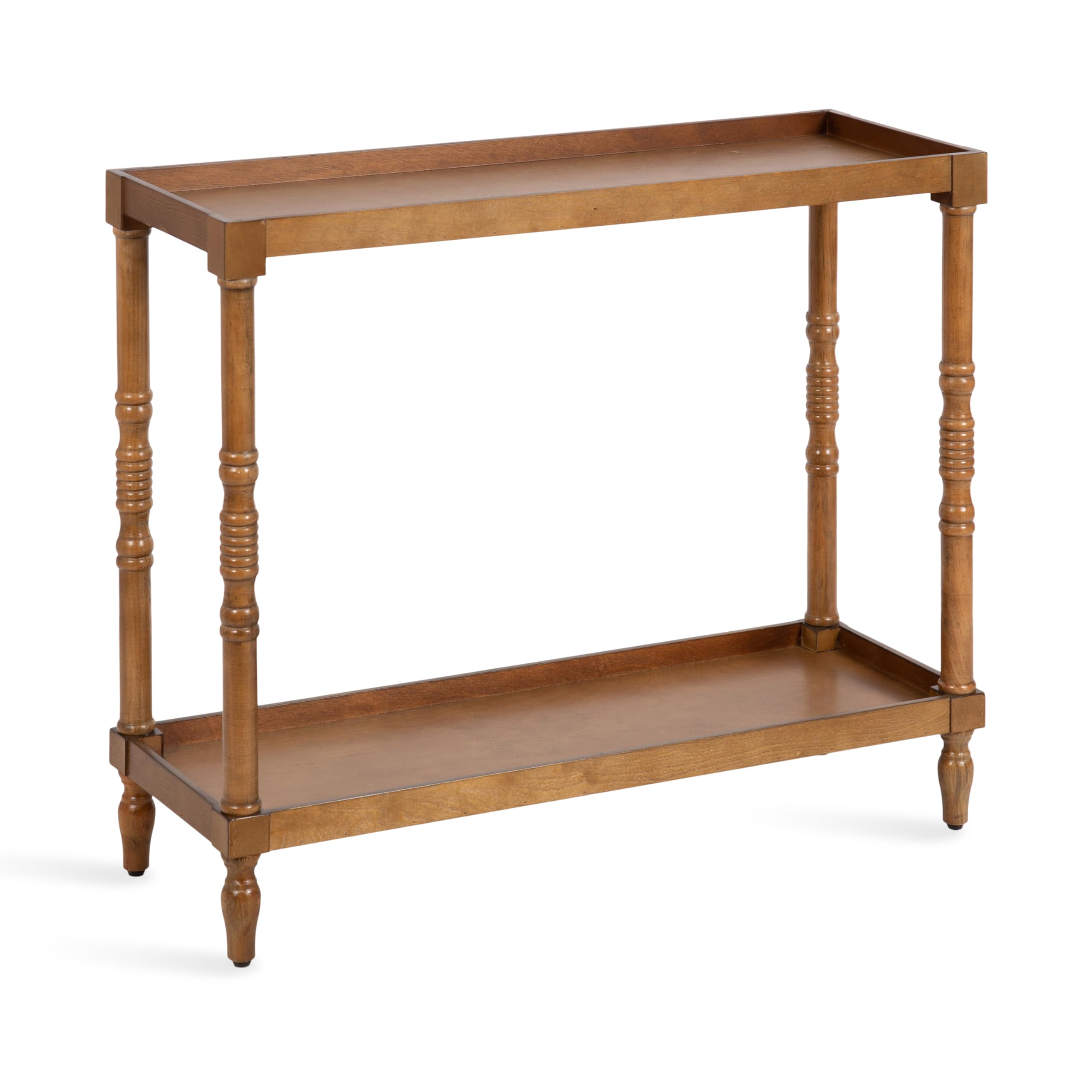 Kate and Laurel Bellport Farmhouse Rectangle Console Table, 34 x 12 x 30, Rustic Brown, Vintage Inspired Rectangular Entryway Table for Use as Entry