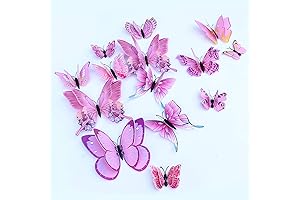 Somotersea 3D Butterfly Wall Decor for Girls Room