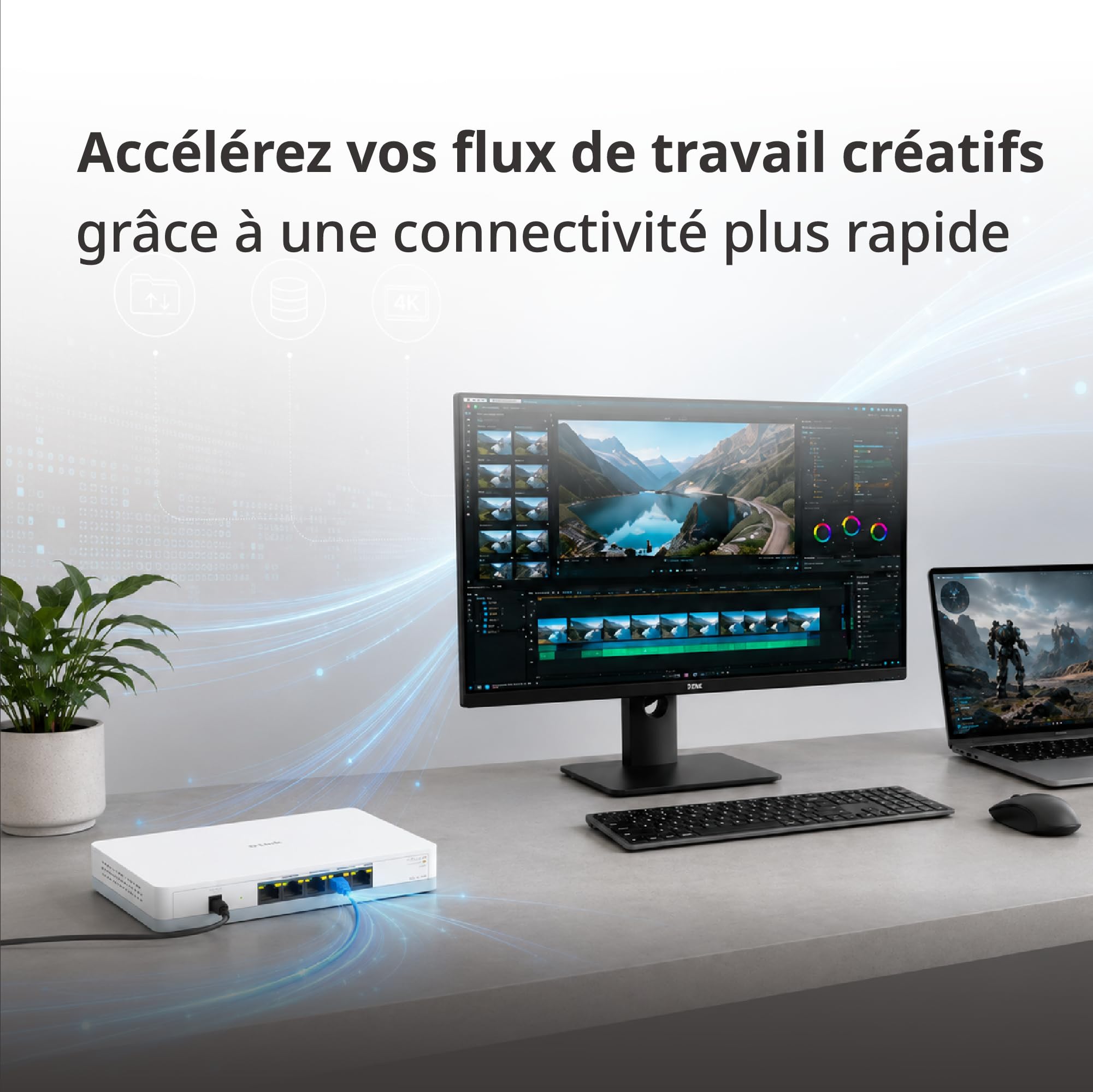 D-Link DMS-1005A Switch Multi-Gigabit Non administrable 5 Ports 2,5G