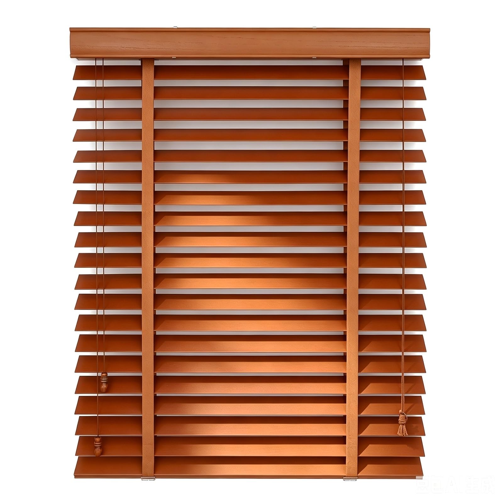 Persianas venecianas de madera maciza de alta calidad con lamas de 5 cm para ventanas a medida