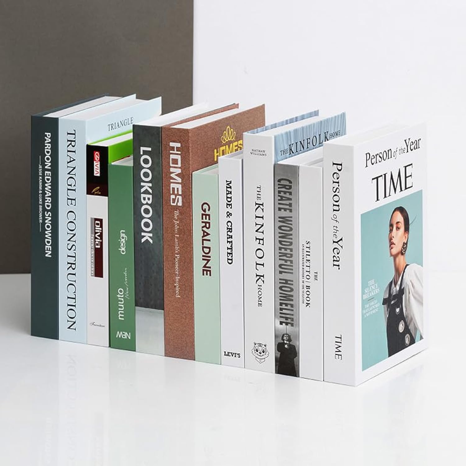 PAMLER Fashion Decorative Books for Home Decor,Fake Books For Display in Office & Rustic Home Decor,helves Living Room Fashion Decorative Entry Coffee Table Stacked Books Decor (12Pcs) (AS003)