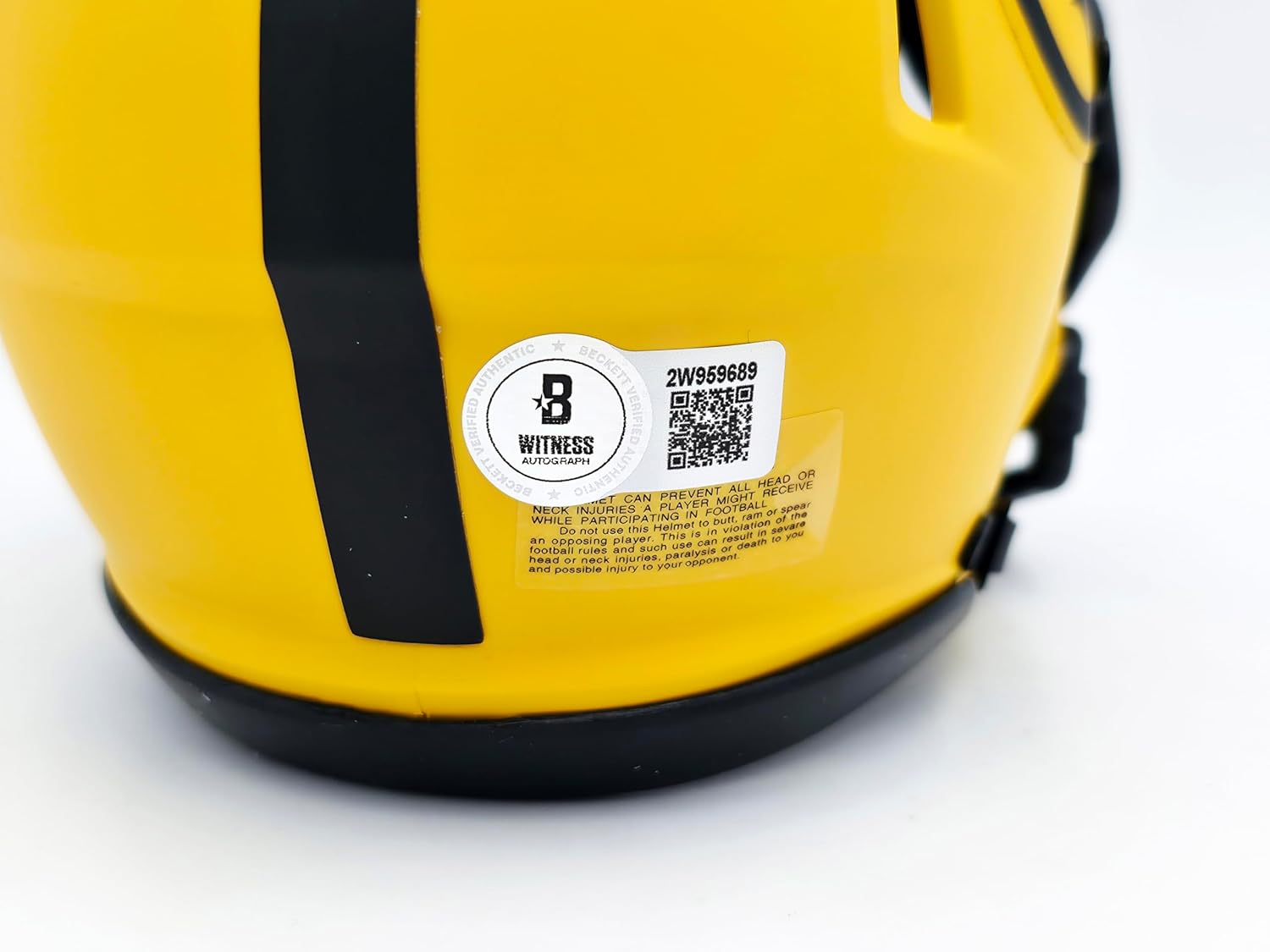 James Harrison Autographed Gold Rave Speed Mini Football Helmet Beckett BAS Witness Stock #241385